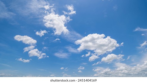 clear blue sky background,clouds with background, Blue sky background with tiny clouds. White fluffy clouds in the blue sky.