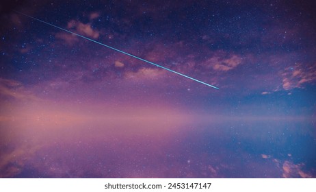 Prekrasna galaktička pozadina s maglicom, svemirom i kometima. Zvjezdana prašina i sjajne zvijezde u univerzalnom stilu.