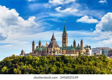 Canadian Parliament in Ottawa in a sunny day, Canada