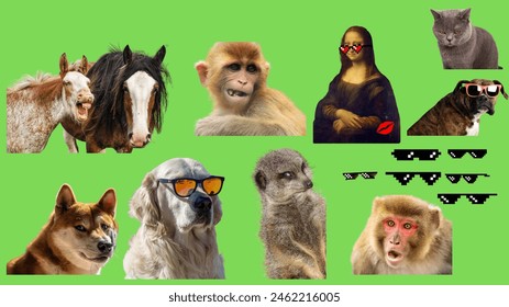 Un emoji que muestra expresiones divertidas utilizadas para memes.