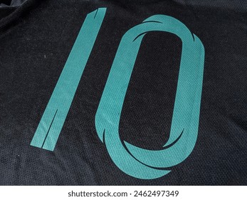 Numéro 10, Numéro 10, Maillot, Couleur Tosca, Football, Soccer
