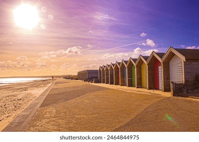 กระท่อมชายหาด Blyth ชายฝั่งนอร์ธัมเบอร์แลนด์