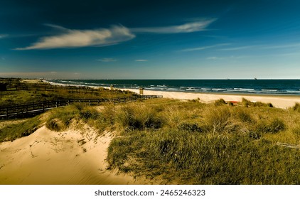 Landscape of Marina di Ravenna's beach (Italy)