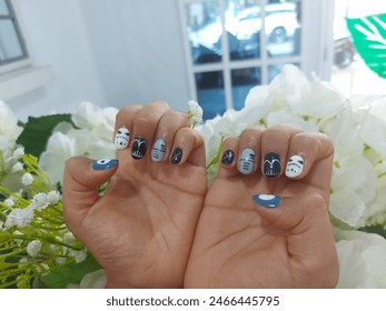 Fanger dekoréiert mat Star Wars Thema Nagellack