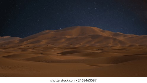 Night in Desert 4K wallpaper download