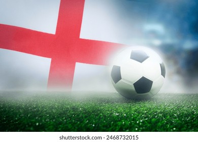 Bola sepak bendera negara England di Padang Hijau, penyokong peminat bola sepak dalam kejohanan