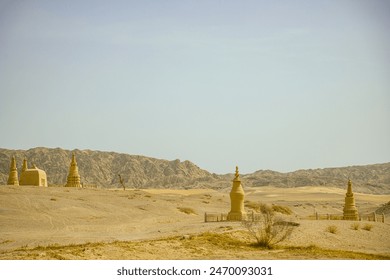 Mogao Grottoes, Dunhuang, provincija Gansu - poznata turistička atrakcija drevna arhitektura