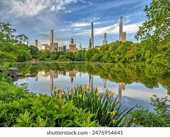Na jezeru u Central Parku, New York City, Manhattan