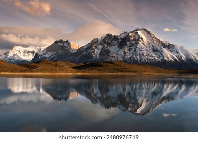 Bierglandschaftsumfeld, Torres del Paine Nationalpark, Patagonien, Chile.