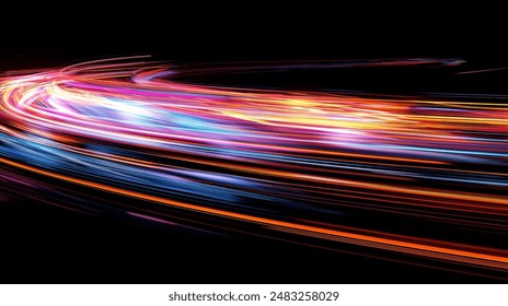 Carta da parati astratta con luce veloce con colori diversi