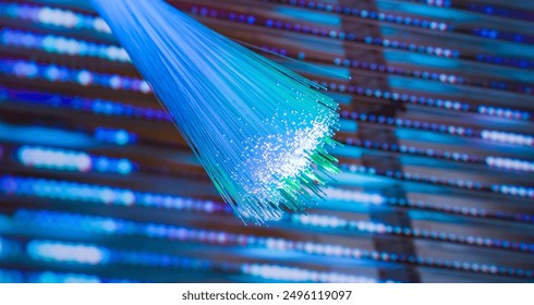 Internet technology fiber optic background