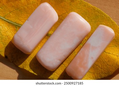 Peruvian pink opal. A popular ornamental stone.