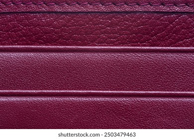 Texture de cuir macro rouge, texture de cuir artificiel couleur écarlate, échantillons de cuir avec points