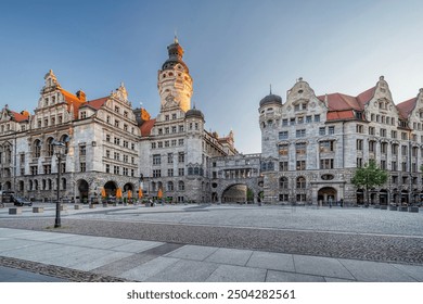 Nova stavba mestne hiše, Leipzig, Nemčija