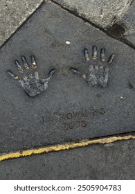 Handprints of Harry Potter author J. K. Rowling