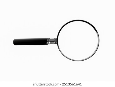 A magnifying glass isolated on a white background. Magnifier