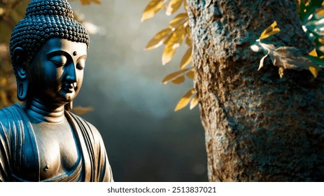 The Buddha image symbolizes the belief in Buddhism, for in prostrate to calm the mind.