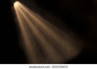 spotlight on stage or gods rays isolated on black background