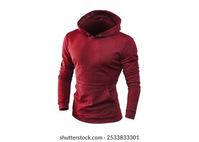 Áo hoodie đỏ tách biệt trên nền trắng