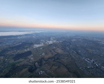 El aeropuerto de Melbourne bajo la puesta de sol