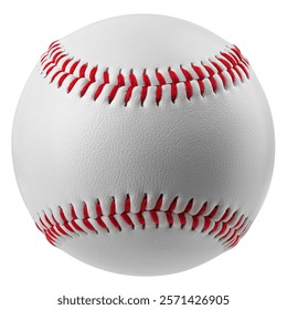Piłka baseballowa na białym tle, ścieżka przycinająca, pełna głębia ostrości