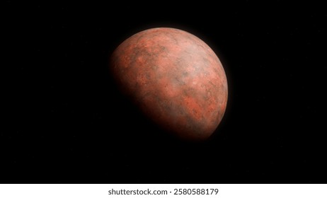 Planet Merah Mistik di Angkasa Lepas 4K