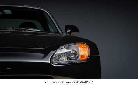Drivers side headlight on a car