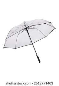 白い背景に透明な傘の杖