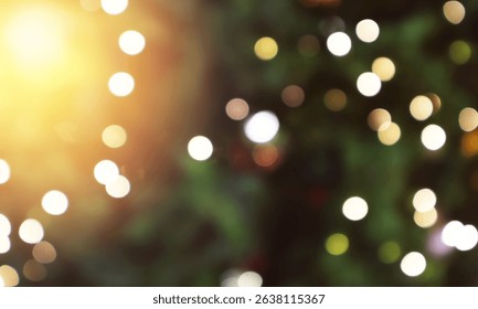 Dramatické abstraktní rozmazané bokeh pozadí s jasným světlem a barevnou noční atmosférou. Obrázek pro prezentaci na sváteční večírek.