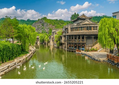 Cityscape of Gubei water town near Beijing in China