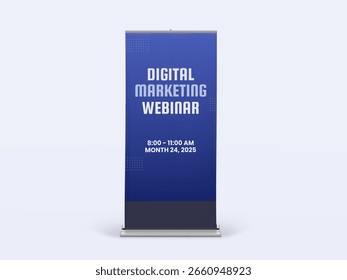 Event Promotion Roll-Up Banner Mockup – Easy Edit