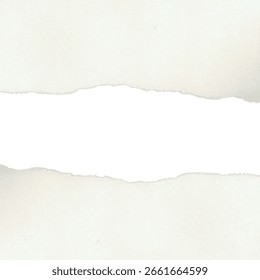 Recipient izolat de hârtie albă ruptă cu margine aspră – piesă de notițe goală pentru scrapbooking, colaj, machete de design sau artă mixtă
