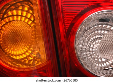 Primer plano de la lámpara del coche