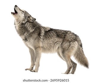 Majestic Wolf Howling at Full Moon in Enchanted Forest premium 4K ...