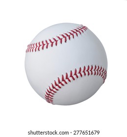 野球ボール標準ハード コルク インナー サイズ直径 7.28 cm 手縫い革と重量 130-150 グラム、白い背景で隔離から作られました。これにはクリッピング パスがあります。