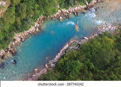 Top view to the river Tara, Montenegro, Europe