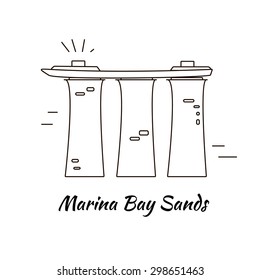 marina bay sands cartoon
