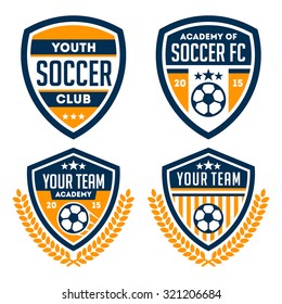 Soccer Ribbon Football Club Logo Vector Ai Free Download