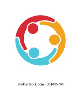 Business People Circle Logo Vector (.AI) Free Download