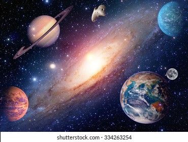 占星術天文学地球月宇宙火星土星太陽系惑星銀河。NASA から提供されたこのイメージの要素。