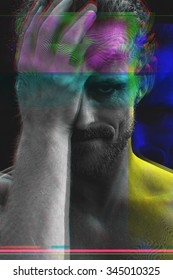Исказившийся портрет мужчины