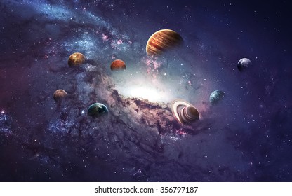 Hochauflösende Bilder zeigen die Entstehung von Planeten des Sonnensystems. Dieses Bild Elemente von der NASA eingerichtet.