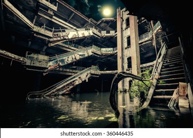 Baixada De Fons De Pantalla De Abandonat La Ciutat En La Nit Hd