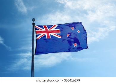 マストにニュージーランドの国旗