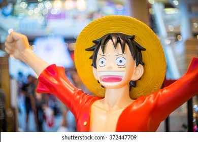 Bangkok, Thailand - January 10, 2016: Bangkok on January 10, 2016. The Statue of Famous Manga Character standing in Gateway Eakamai Shopping Mall.