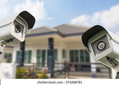 家で動作する CCTV ホーム カメラ セキュリティ。