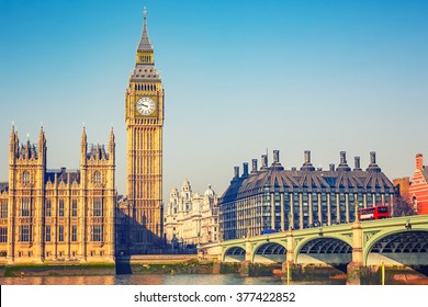 Big Ben en Westminster Bridge in Londen