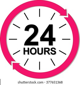 We Are Open 24 hours Logo Vector (.EPS) Free Download