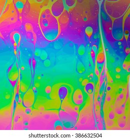 Psychedelischer, mehrfarbiger abstrakter Hintergrund der Seifenblase