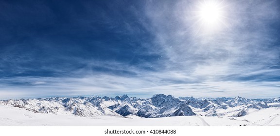 Blick vom Berg Elbrus, den nördlichen Kaukasus, Russland